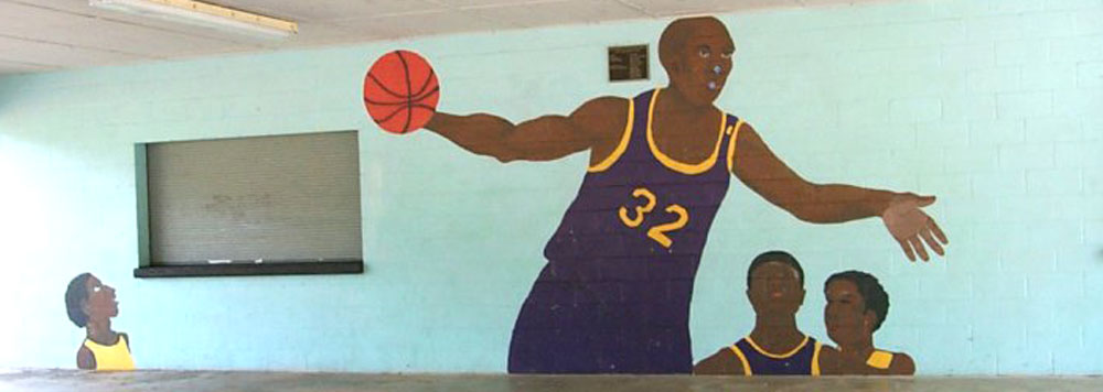 Basketball Great Michael Jordan, mural