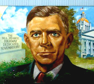 Senator B. C. Pearce
Agricultural Mural, right,  dedication sign and senator